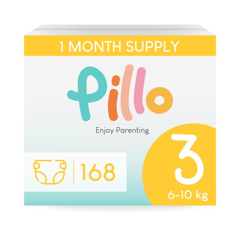 Pillo Nappies Size 3 (6-10 kg) Midi x168 nappies
