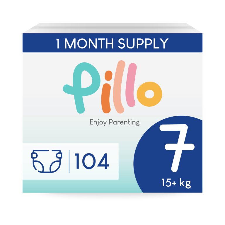 Pillo Nappies Size 7 (15+ kg) XXL x104 nappies