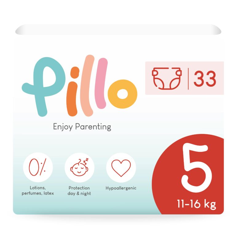 Pillo Nappies Size 5 (11-16 kg) Junior x33 nappies